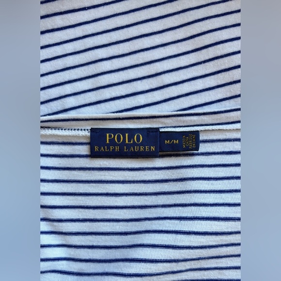 Polo Ralph Lauren Women's Small Long Sleeve Tee Sailor Chic‎ Nautical Stripes - Picture 3 of 9